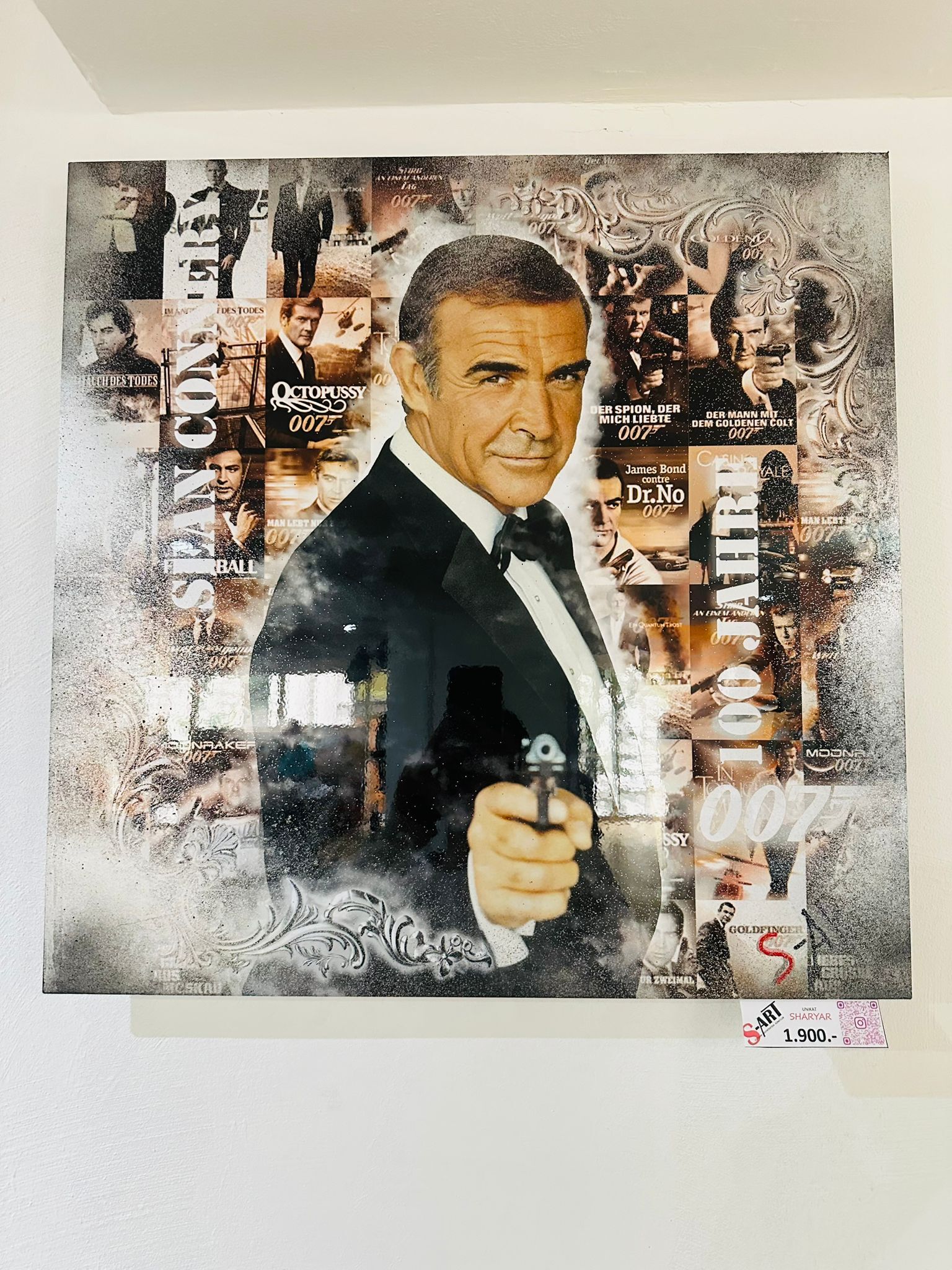 60x60cm Mischtechnik auf Alu dibond, Unikat mit Graffiti gesprüht, Acrylfarben bearbeitet und mit Harz veredelt